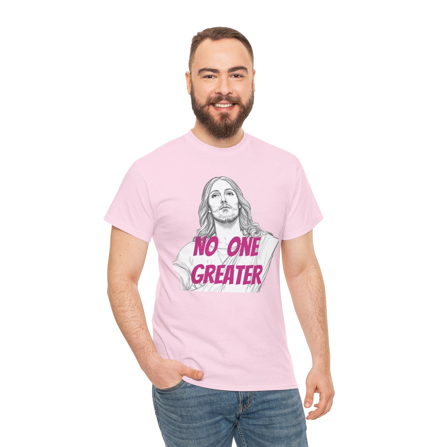 Inspirational Tee - NO ONE GREATER Unisex Heavy Cotton