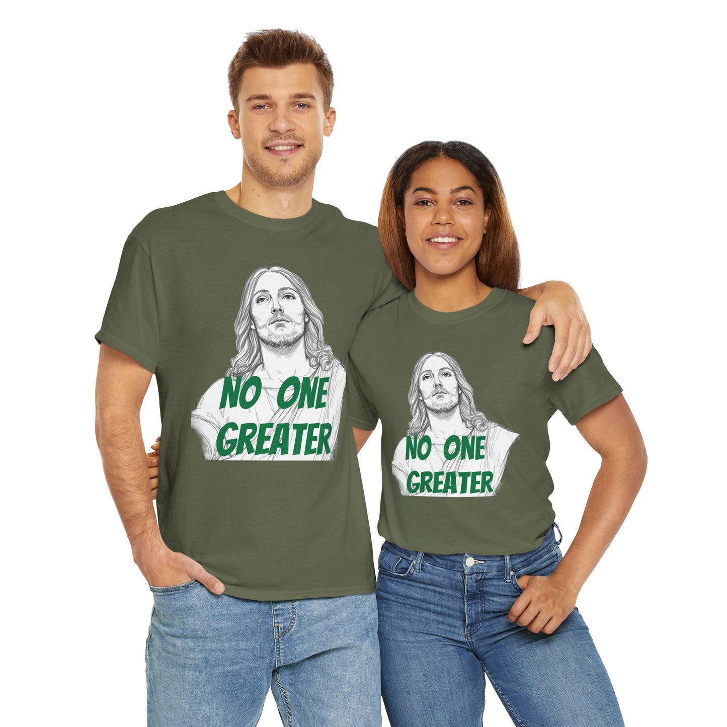 Inspirational Tee - NO ONE GREATER Unisex Heavy Cotton