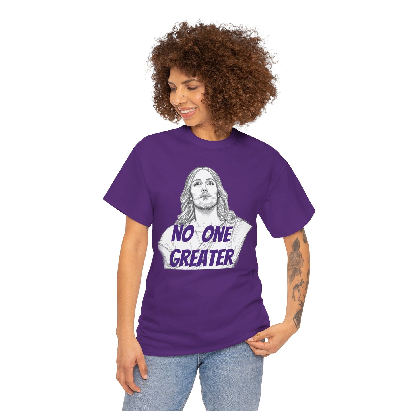 Inspirational Tee - NO ONE GREATER Unisex Heavy Cotton