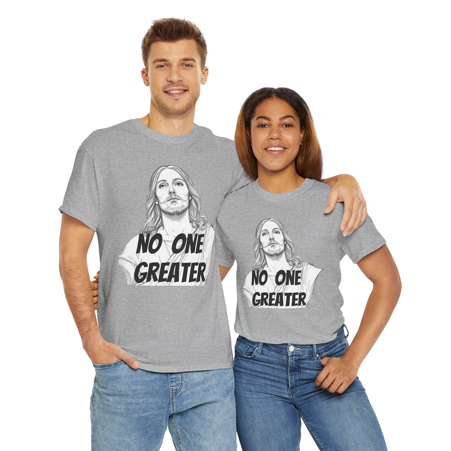 Inspirational Tee - NO ONE GREATER Unisex Heavy Cotton