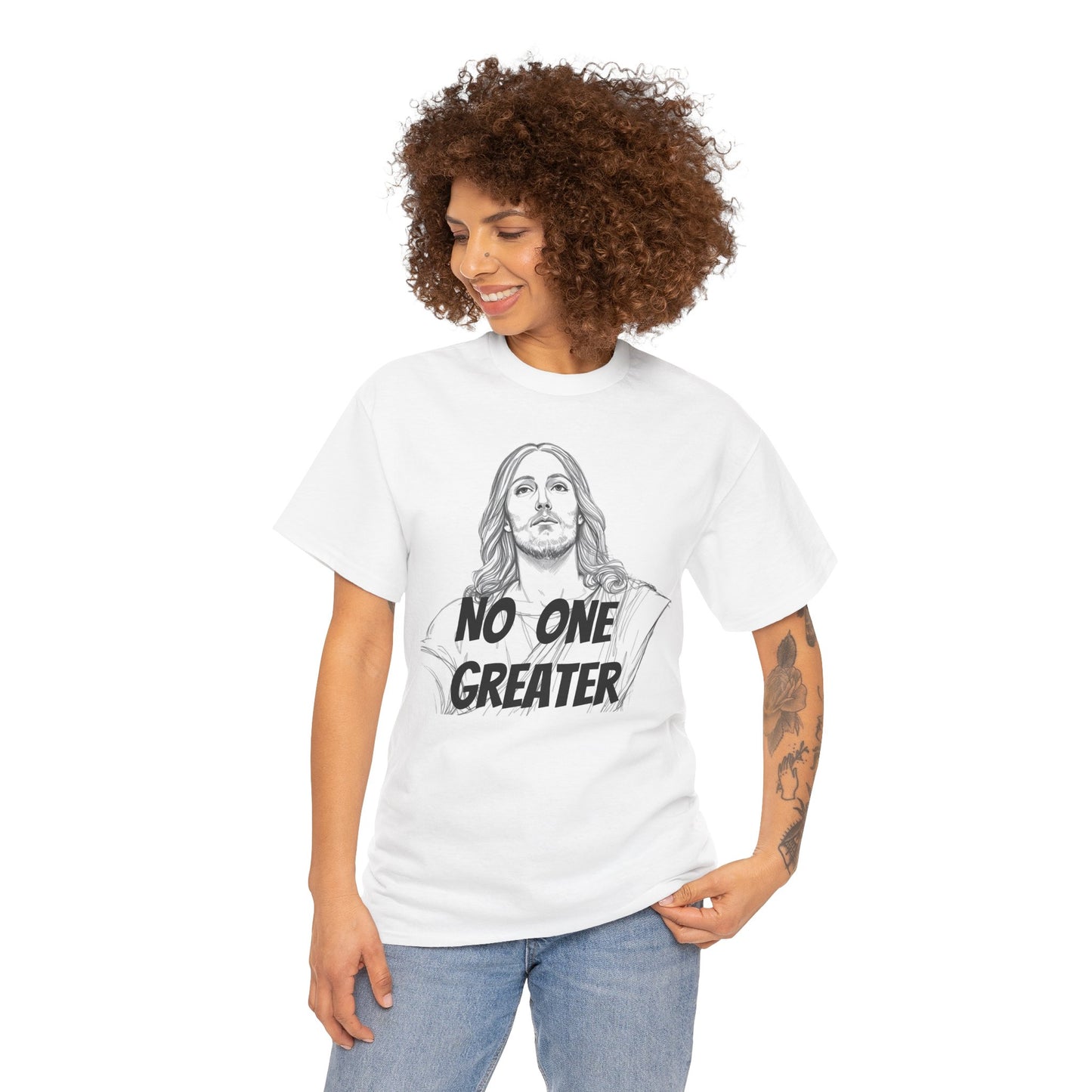 Inspirational Tee - NO ONE GREATER Unisex Heavy Cotton