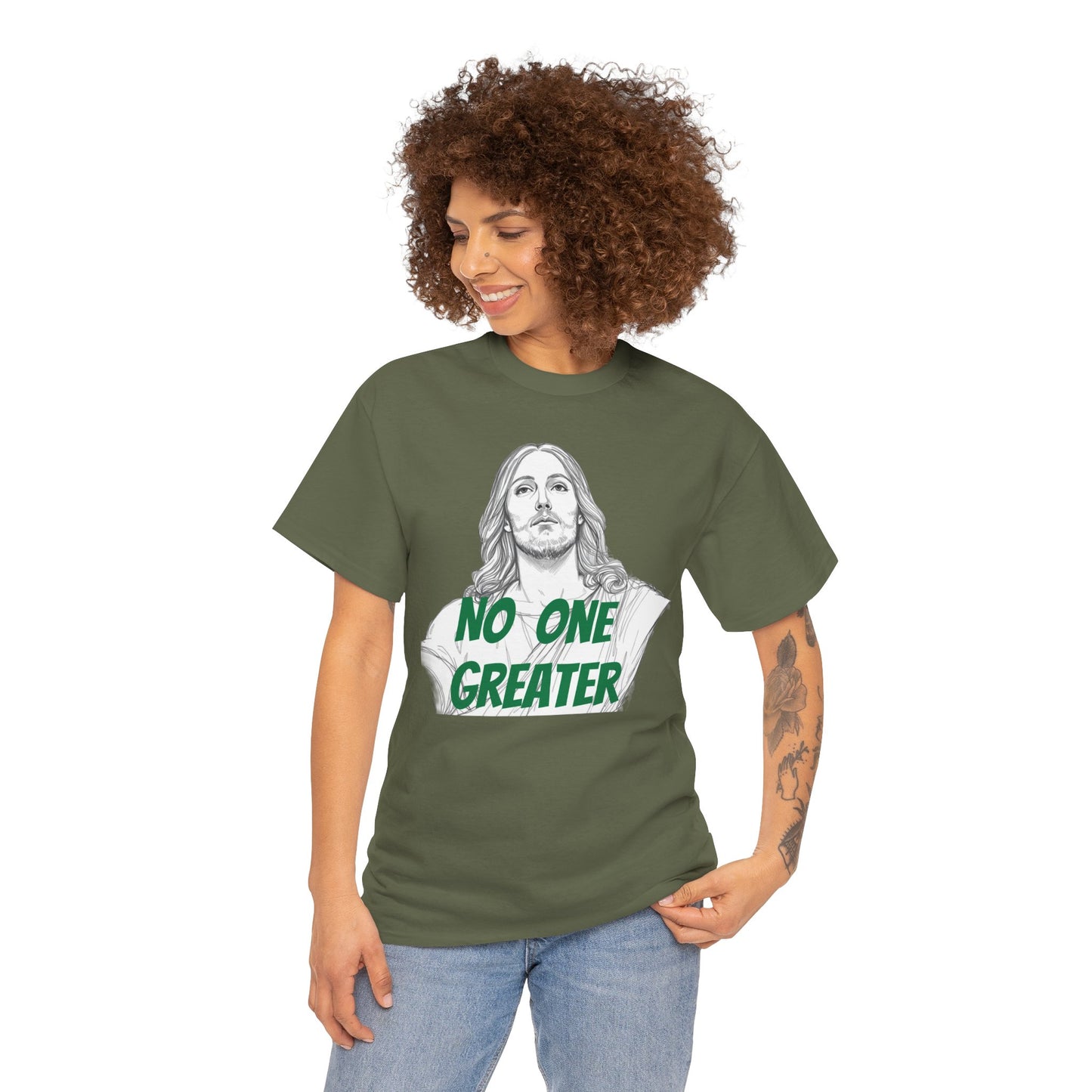 Inspirational Tee - NO ONE GREATER Unisex Heavy Cotton