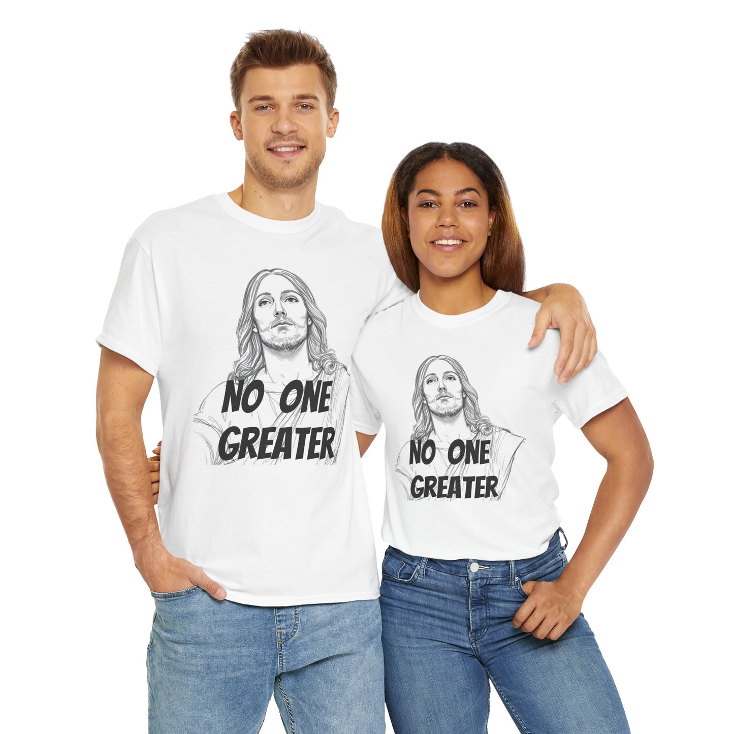 Inspirational Tee - NO ONE GREATER Unisex Heavy Cotton
