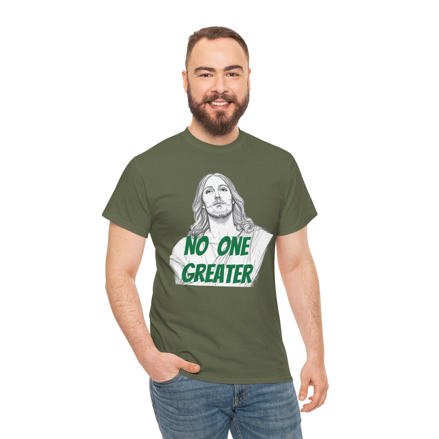 Inspirational Tee - NO ONE GREATER Unisex Heavy Cotton