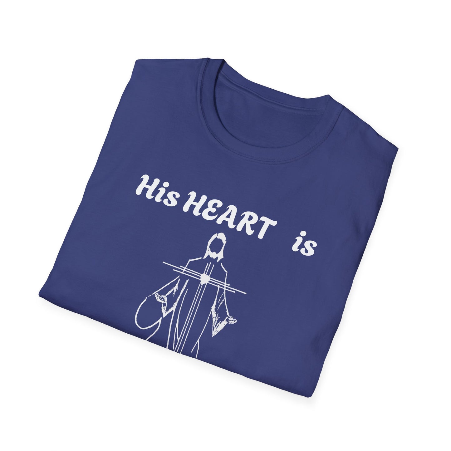 Christian Graphic Jesus  "His Heart is Love Peace" T-shirt