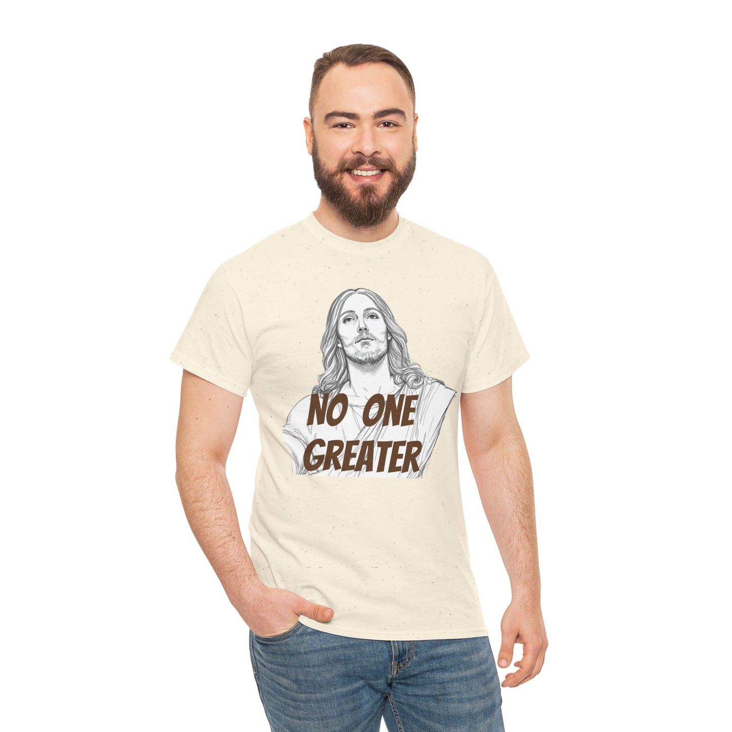 Inspirational Tee - NO ONE GREATER Unisex Heavy Cotton