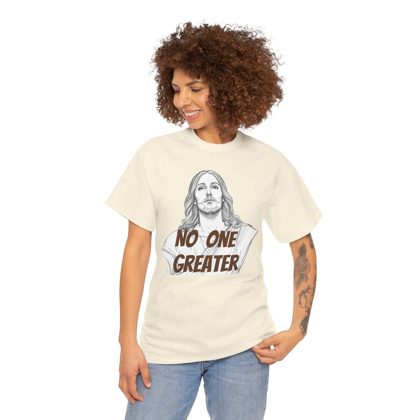 Inspirational Tee - NO ONE GREATER Unisex Heavy Cotton