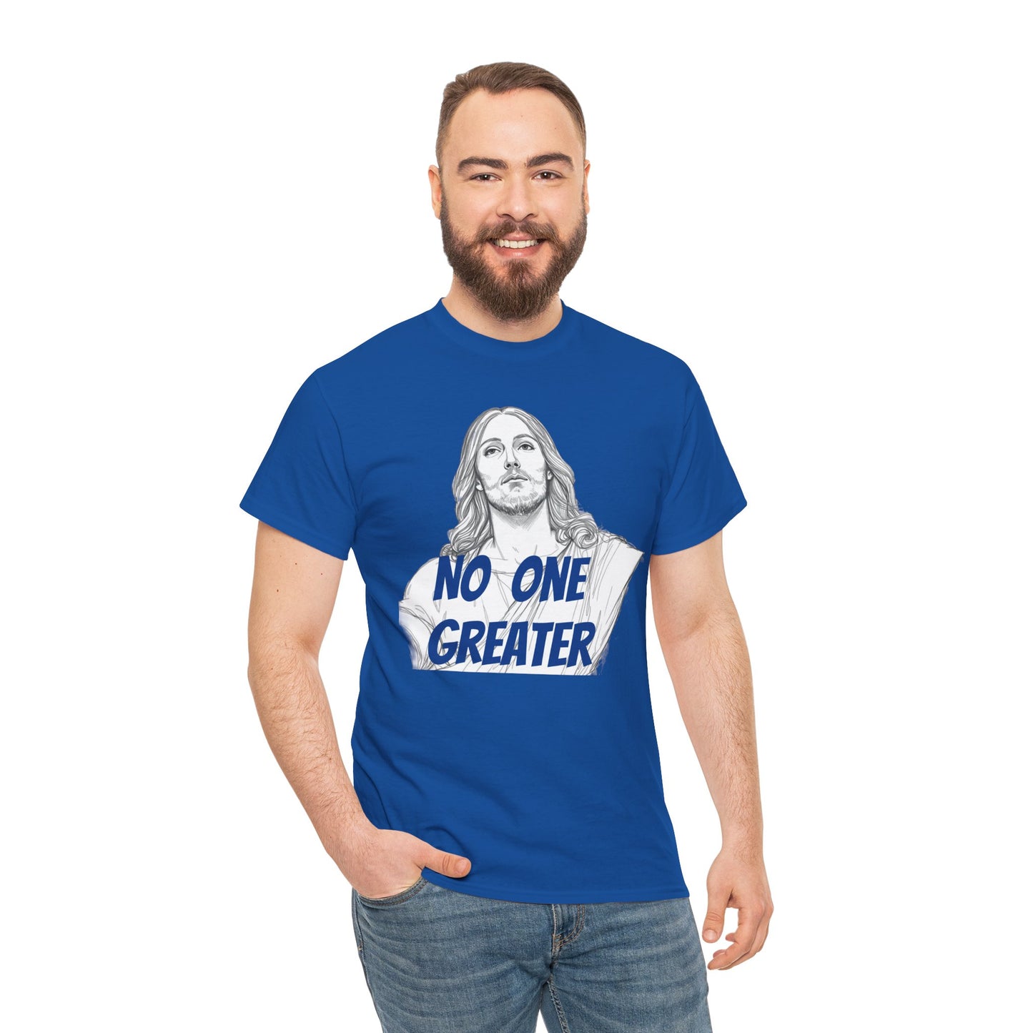 Inspirational Tee - NO ONE GREATER Unisex Heavy Cotton