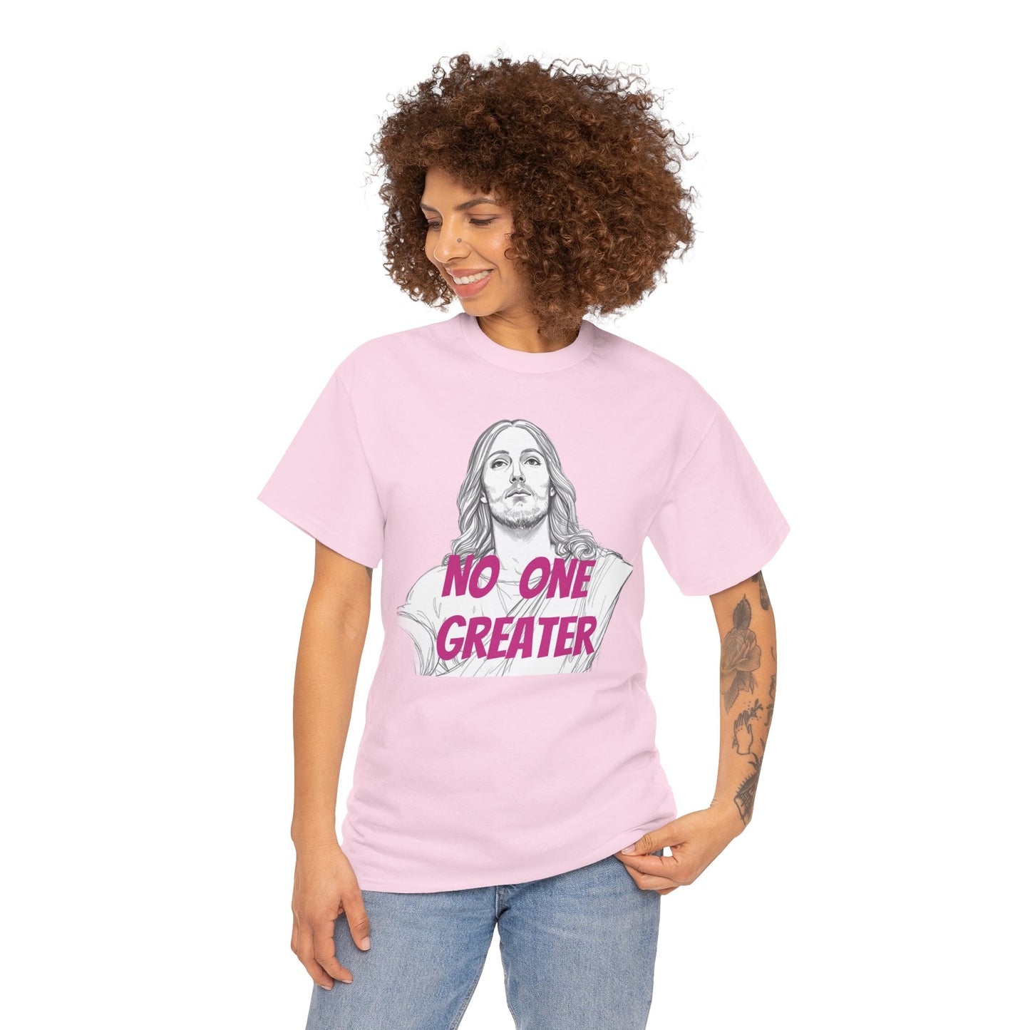 Inspirational Tee - NO ONE GREATER Unisex Heavy Cotton