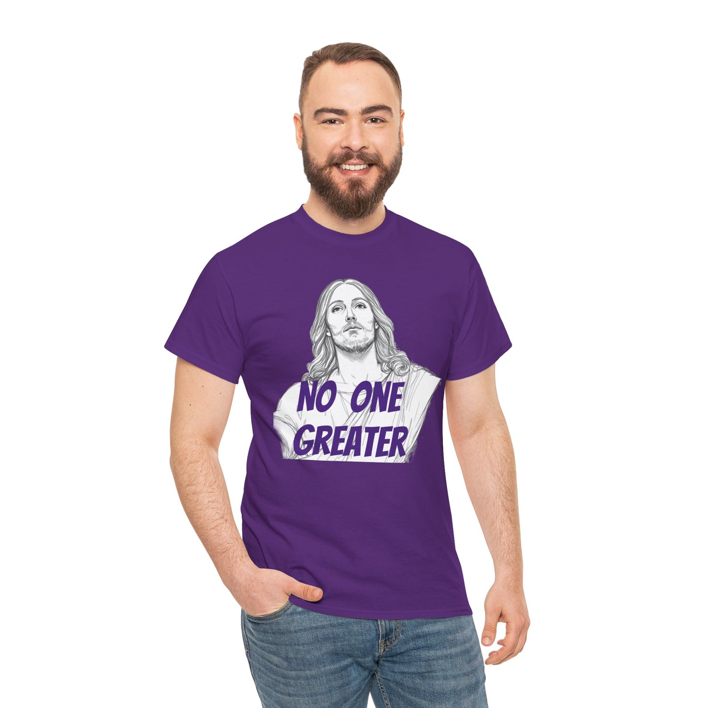Inspirational Tee - NO ONE GREATER Unisex Heavy Cotton