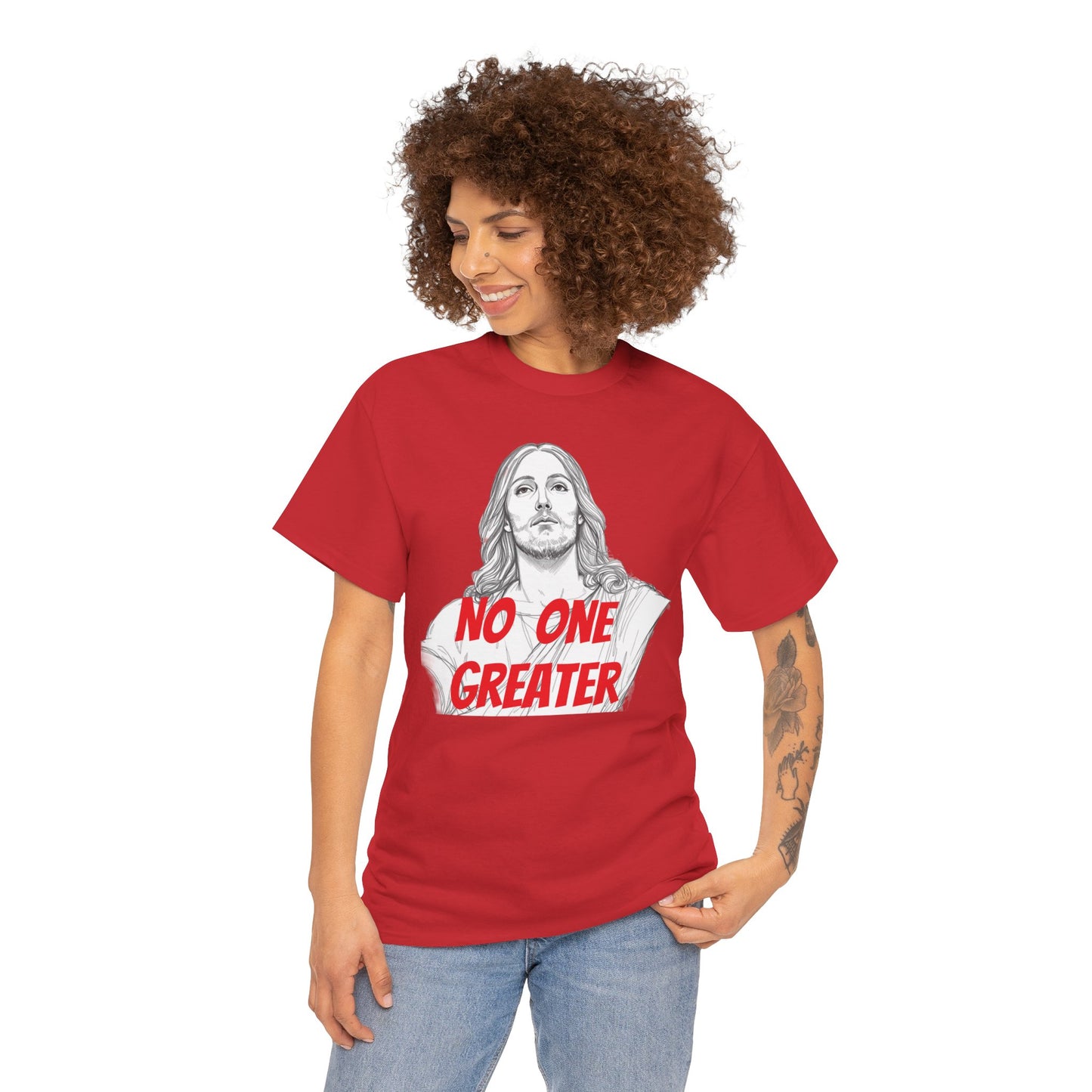 Inspirational Tee - NO ONE GREATER Unisex Heavy Cotton