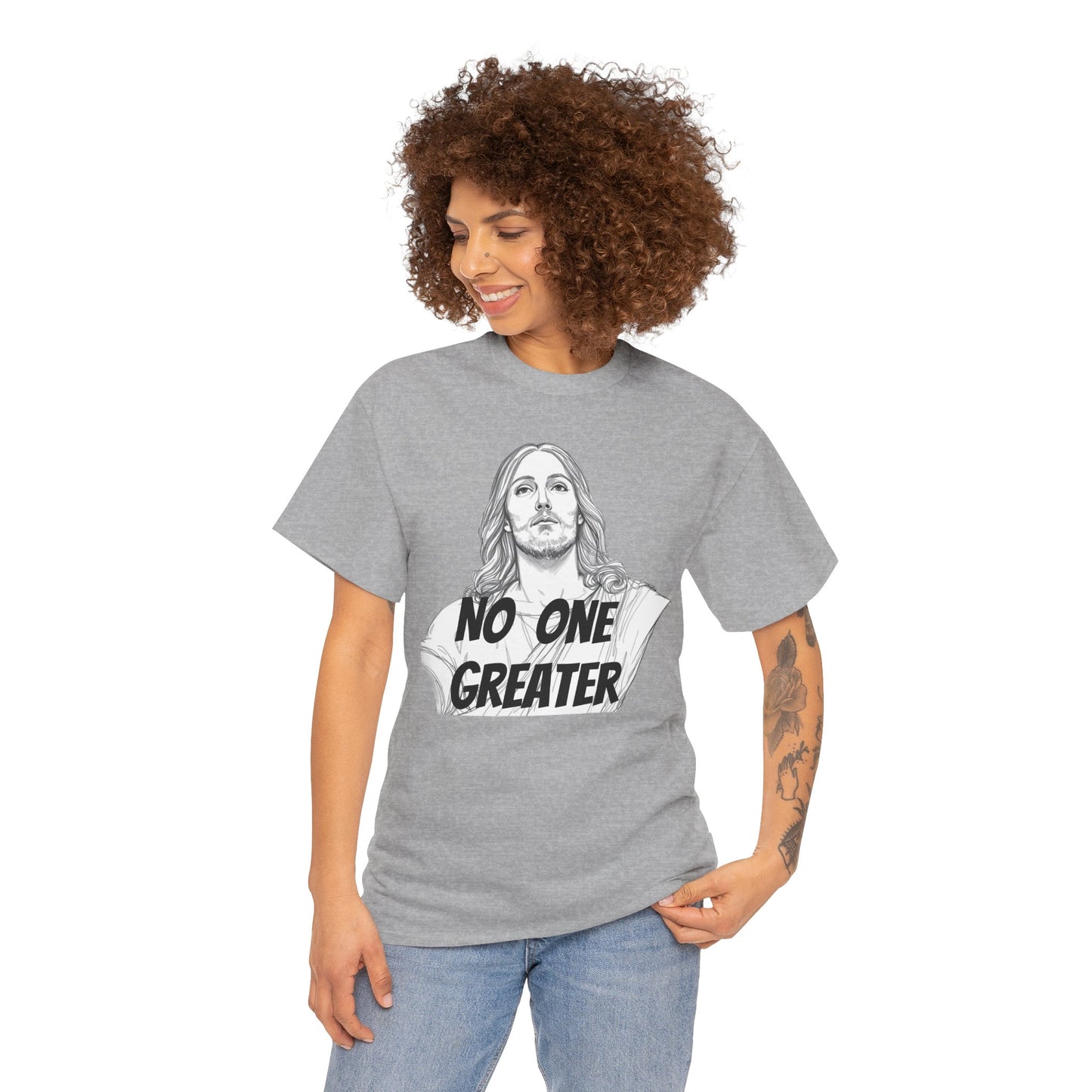 Inspirational Tee - NO ONE GREATER Unisex Heavy Cotton