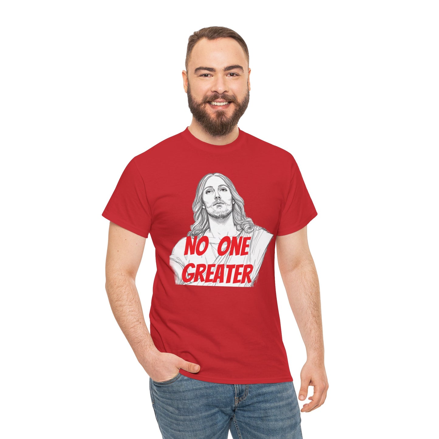 Inspirational Tee - NO ONE GREATER Unisex Heavy Cotton
