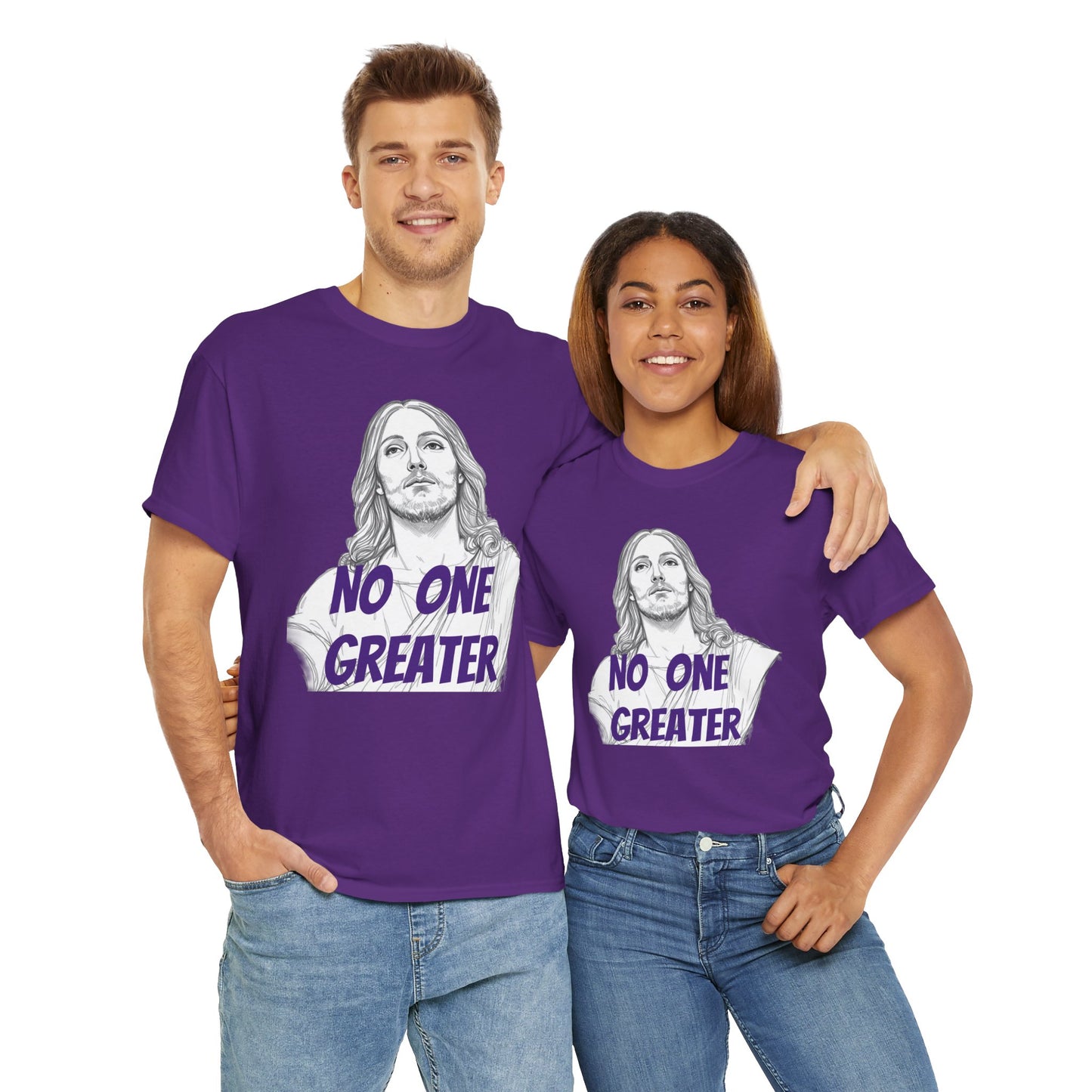 Inspirational Tee - NO ONE GREATER Unisex Heavy Cotton