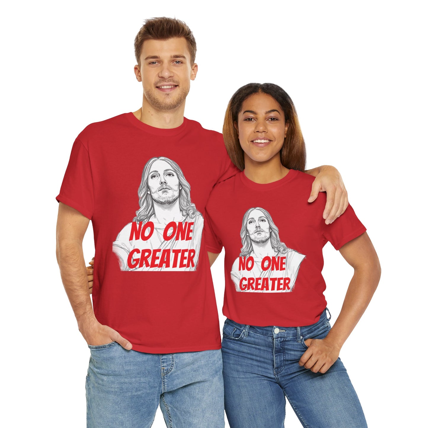 Inspirational Tee - NO ONE GREATER Unisex Heavy Cotton