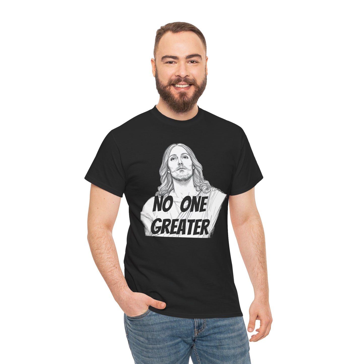 Inspirational Tee - NO ONE GREATER Unisex Heavy Cotton