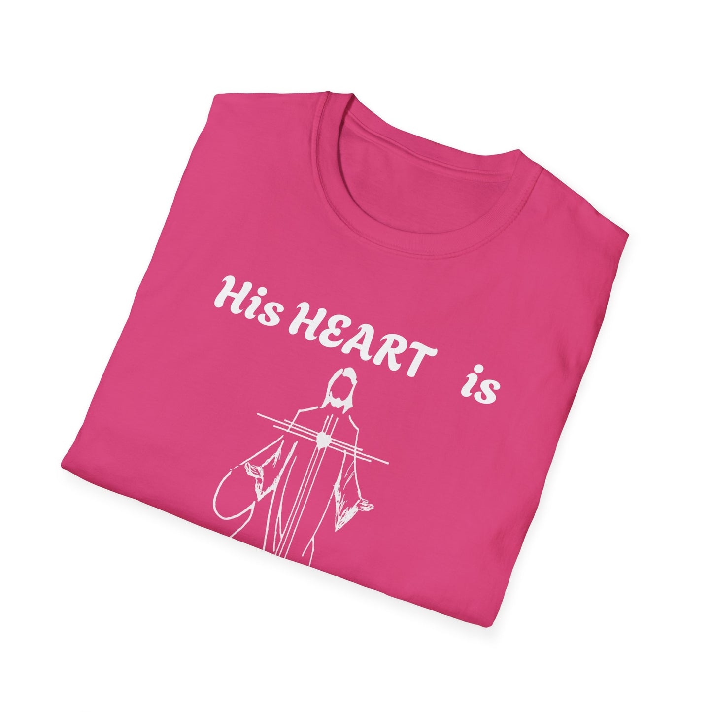 Christian Graphic Jesus  "His Heart is Love Peace" T-shirt