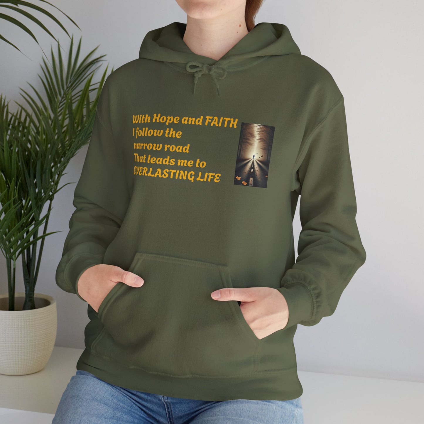 Inspirational Hoodie with HOPE and FAITH Design