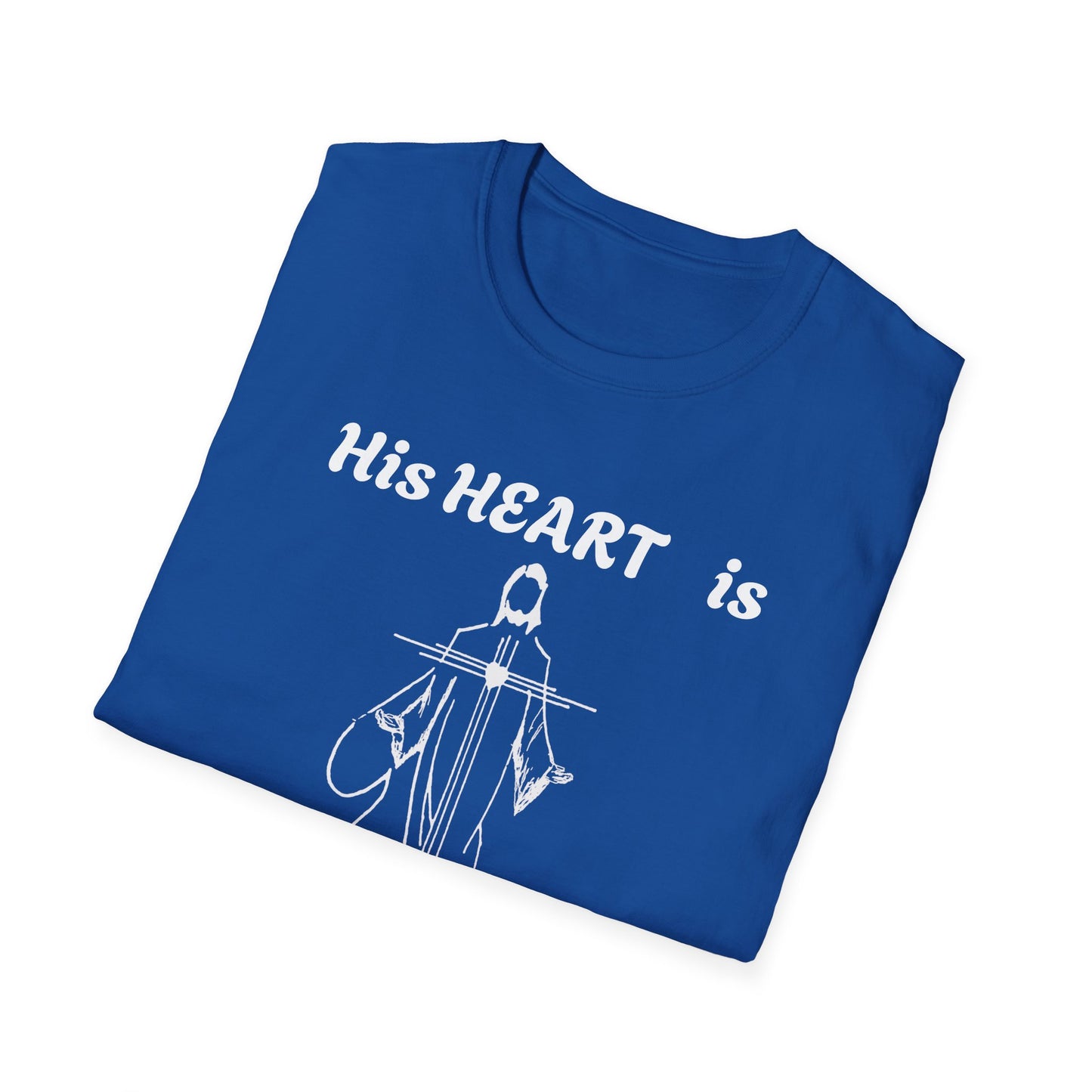 Christian Graphic Jesus  "His Heart is Love Peace" T-shirt